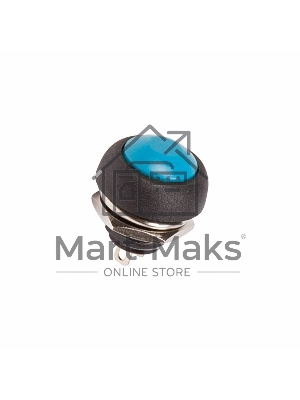 Выключатель-кнопка Rexant 250V 1А (2с) OFF-(ON) Б/Фикс синяя Micro