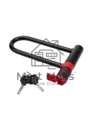 Замок-скоба U-образазный 15х21 см черный