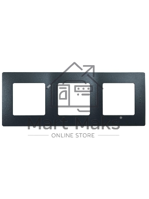 Рамка 3поста антрацит ETIKA