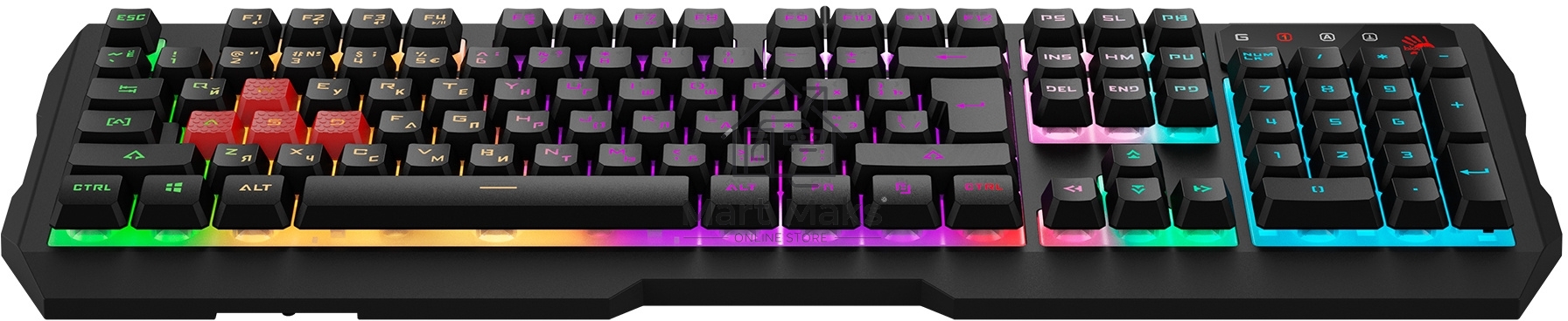 Клавиатура + мышь A4Tech Bloody B1700 клав:черный мышь:черный USB LED (B1700 ( B140N +ES7 + BP-50M))