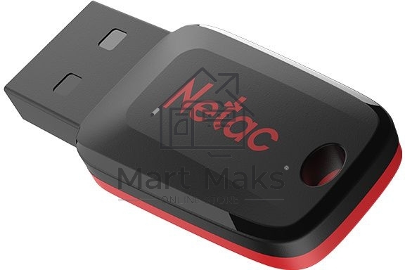 Флешка USB R/W Netac 4GB U197 NT03U197N-004G-20BK USB2.0 черный/красный