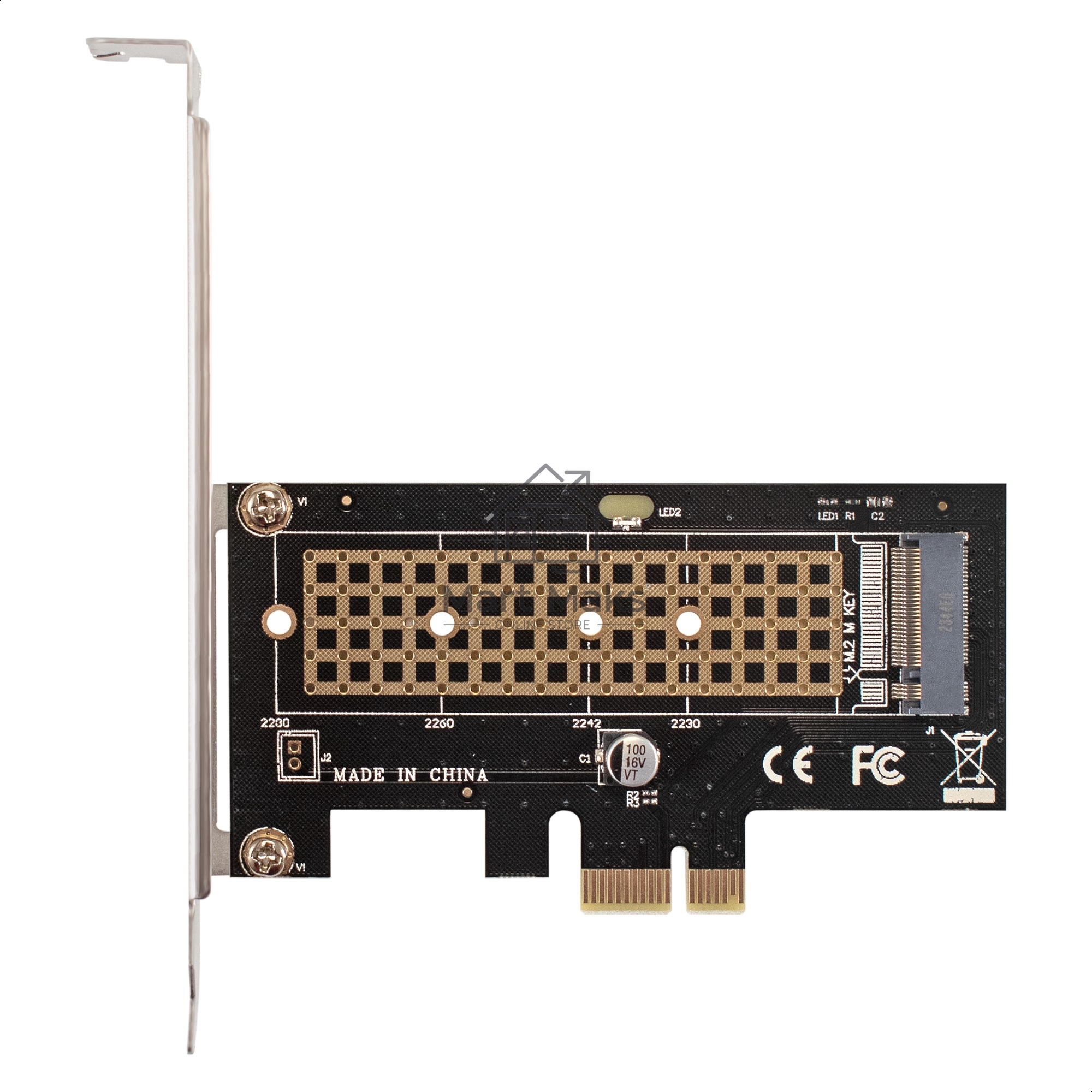 Переходник ExeGate EXE-597 (M.2 M key -> PCI-E x1 v2.0, для установки SSD M.2 M key в слот PCI-E)