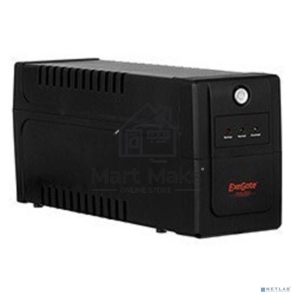 Источник бесперебойного питания ExeGate EP285538RUS Power Back BNB-600.LED.AVR.C13.RJ <600VA/360W, LED, AVR,4*IEC-C13, RJ45/11, Black>