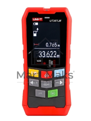 Детектор проводки UNI-T UT387LM с лазерной рулеткой Черные металлы(100мм); Цветные металлы(80мм); Дерево (38 мм); Электрический провод переменного тока (40 мм);