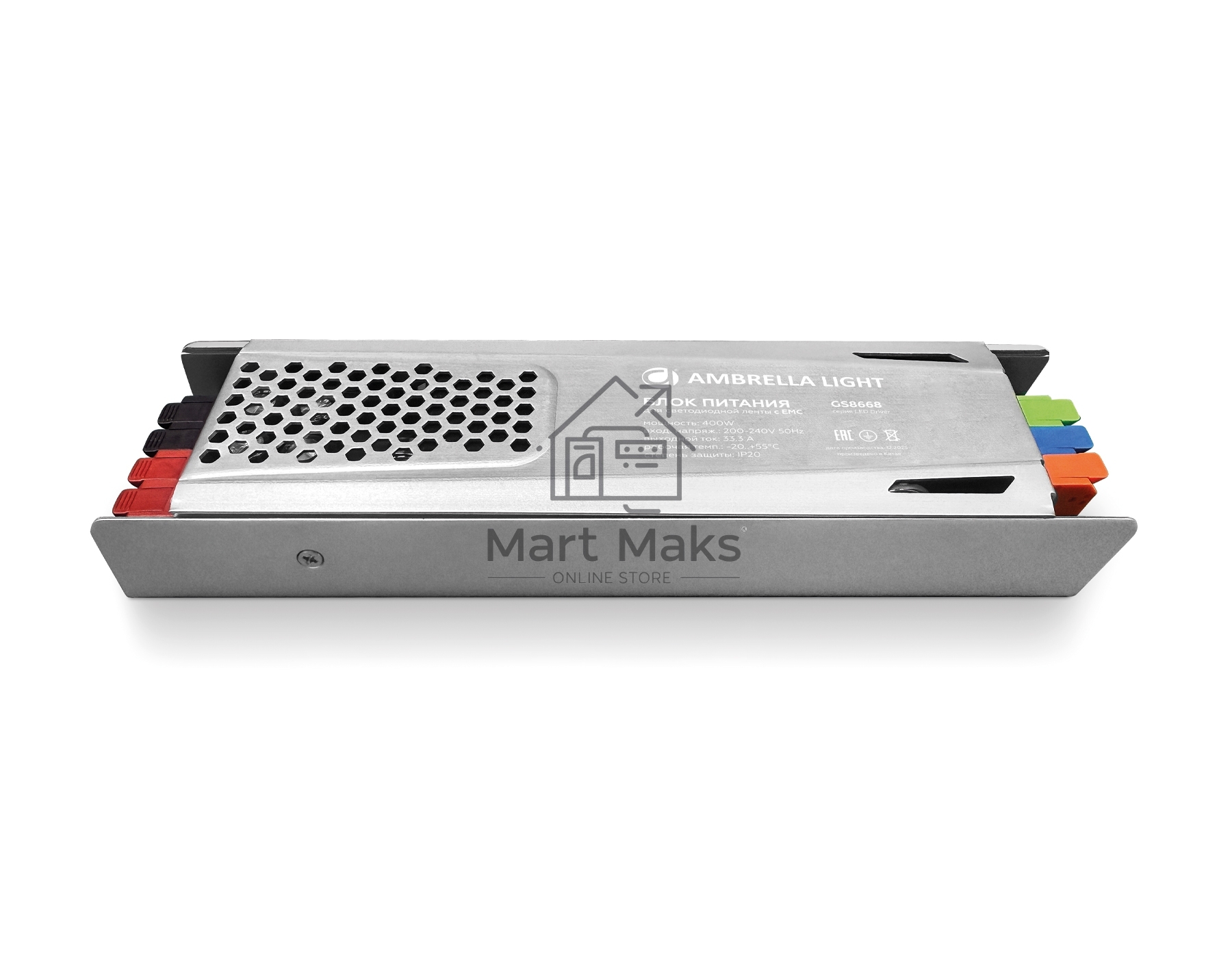 Блок питания GS8668 12V 400W 33,3A IP20 200-240V EMC 222*58*28