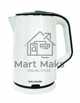 Чайник электрический Willmark WEK-2012PS белый/черный, 2.0 л, 2000 Вт