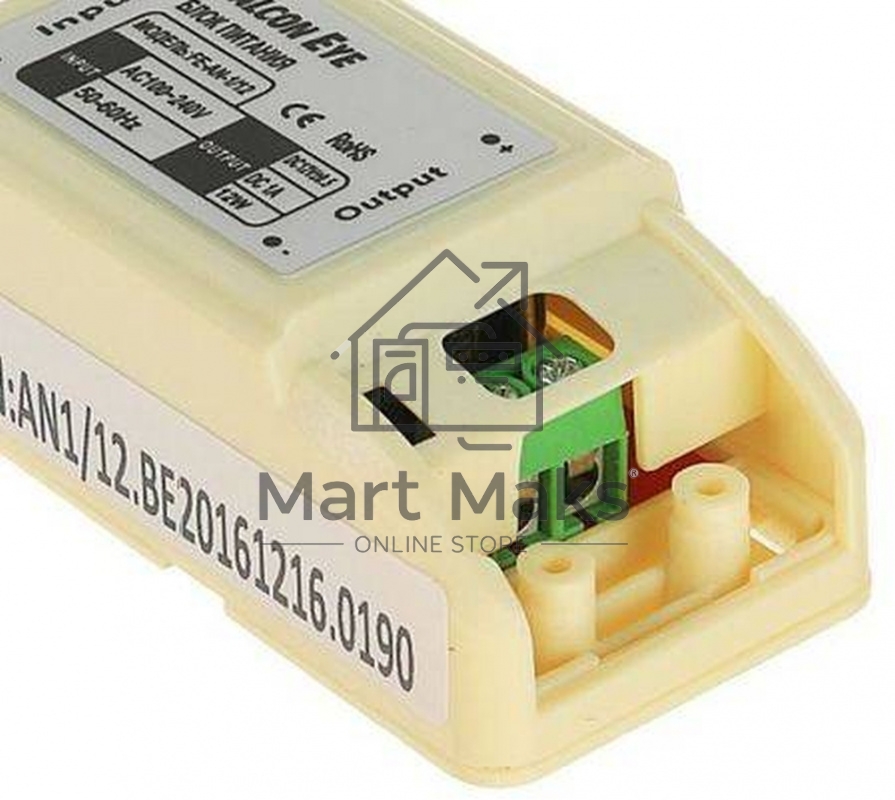 Блок питания Falcon Eye FE-AN-1/12 Входное напряжение 87-264V, Выходное 12V, Номинальный ток 1A
