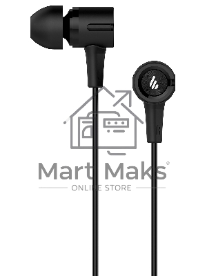 Проводные наушники Edifier P205 черный, внутриканальные, Jack 3.5 мм