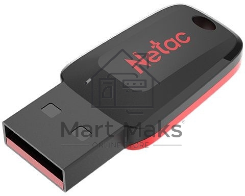 Флешка USB R/W Netac 4GB U197 NT03U197N-004G-20BK USB2.0 черный/красный