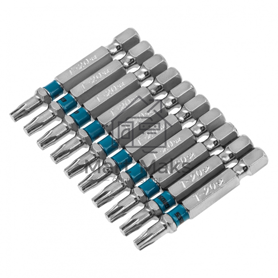 Набор бит TORX 20х50, сталь S2, 10 шт. Gross