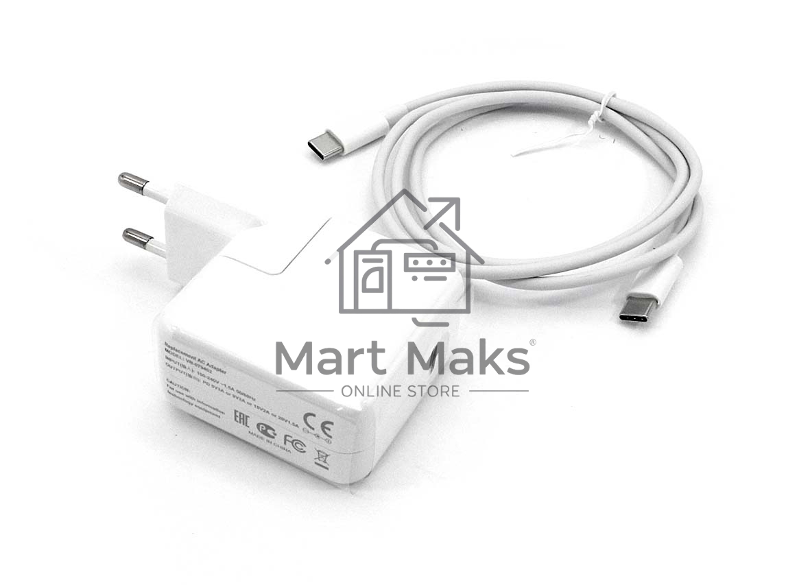 Блок питания (сетевой адаптер) для ноутбуков Apple 5V 3A/9V 3A/15V 2A/20V 1.5A 30W Type-C OEM