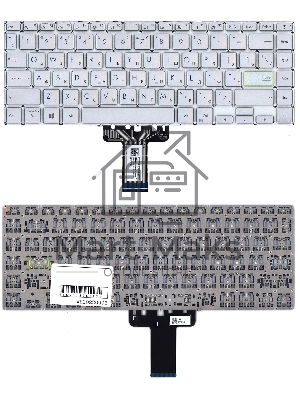 Клавиатура для ноутбука Asus K413JA серебристая