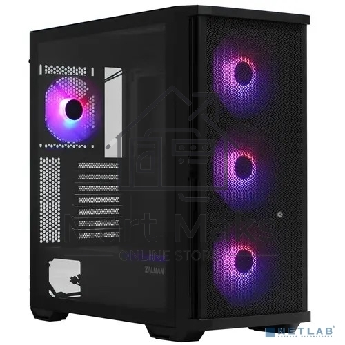 Компьютерный корпус ZALMAN Z10 PLUS, ATX, BLACK, WINDOW, 2x3.5
