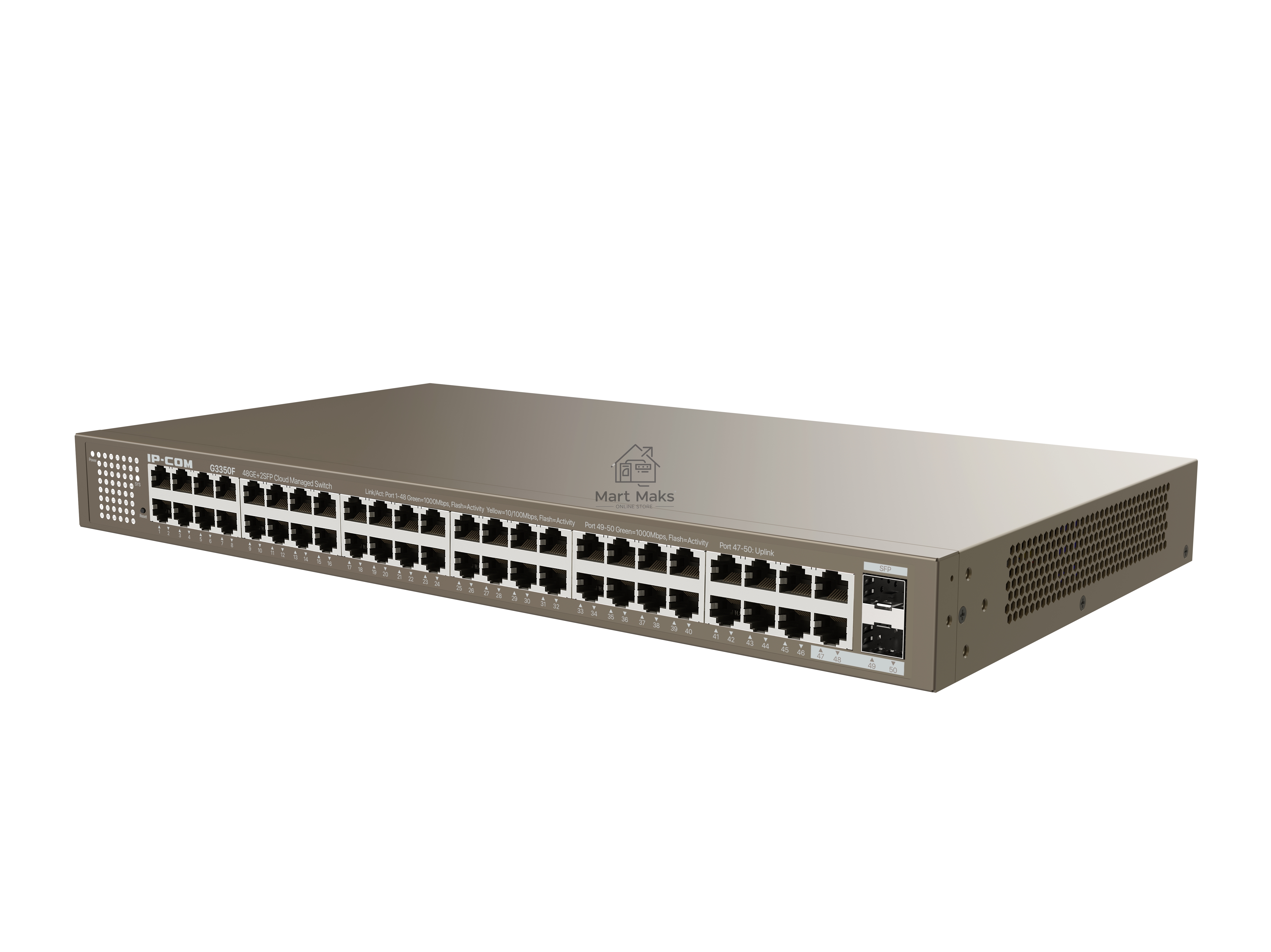 Коммутатор управляемый IP-COM G3350F, настенный, 1000 Мбит/сек, 48 port, SFPx2