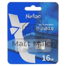 Флешка USB Netac U116 mini (NT03U116N-016G-32WH), 16Gb, USB 3.2, R/W 90/30, белый