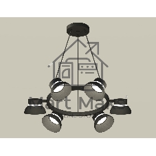 Светильник Ambrella light XB9193100/6 SBK/FR черный песок/белый матовый GX53 (C9193, N8141)