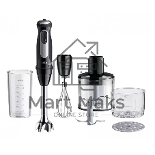 Блендер погружной Braun MQ55254MBK черный, 1000 Вт, 25 скоростей, турбо