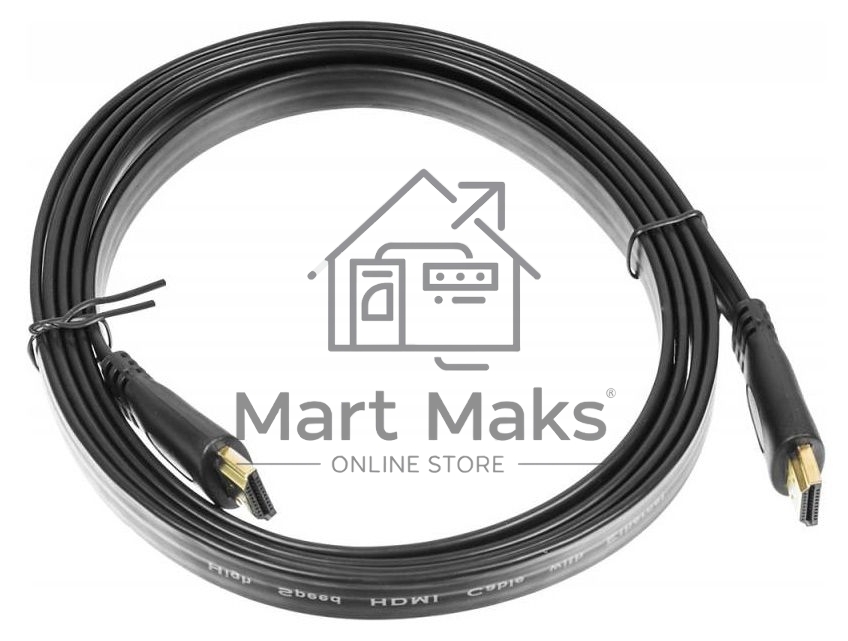 Кабель аудио-видео Buro Flat HDMI (m)/HDMI (m) 2м. черный