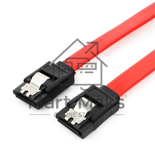 Кабель интерфейсный SATAIII Cablexpert CC-SATAM-DATA-0.8M, 80см, 7pin/7pin, защелка, пакет