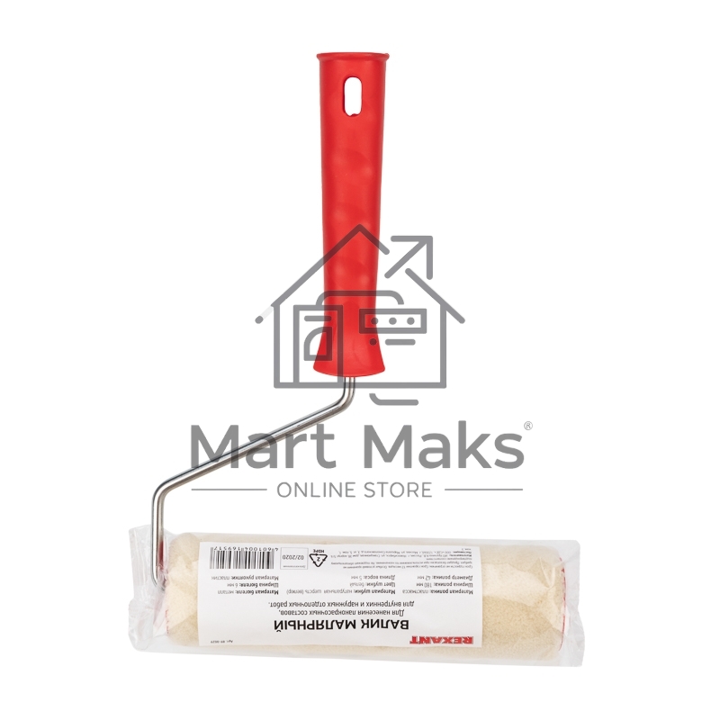 Валик Rexant велюр, ворс 5 мм, ширина ролика 180 мм, Ø 42 мм, бюгель 6 мм