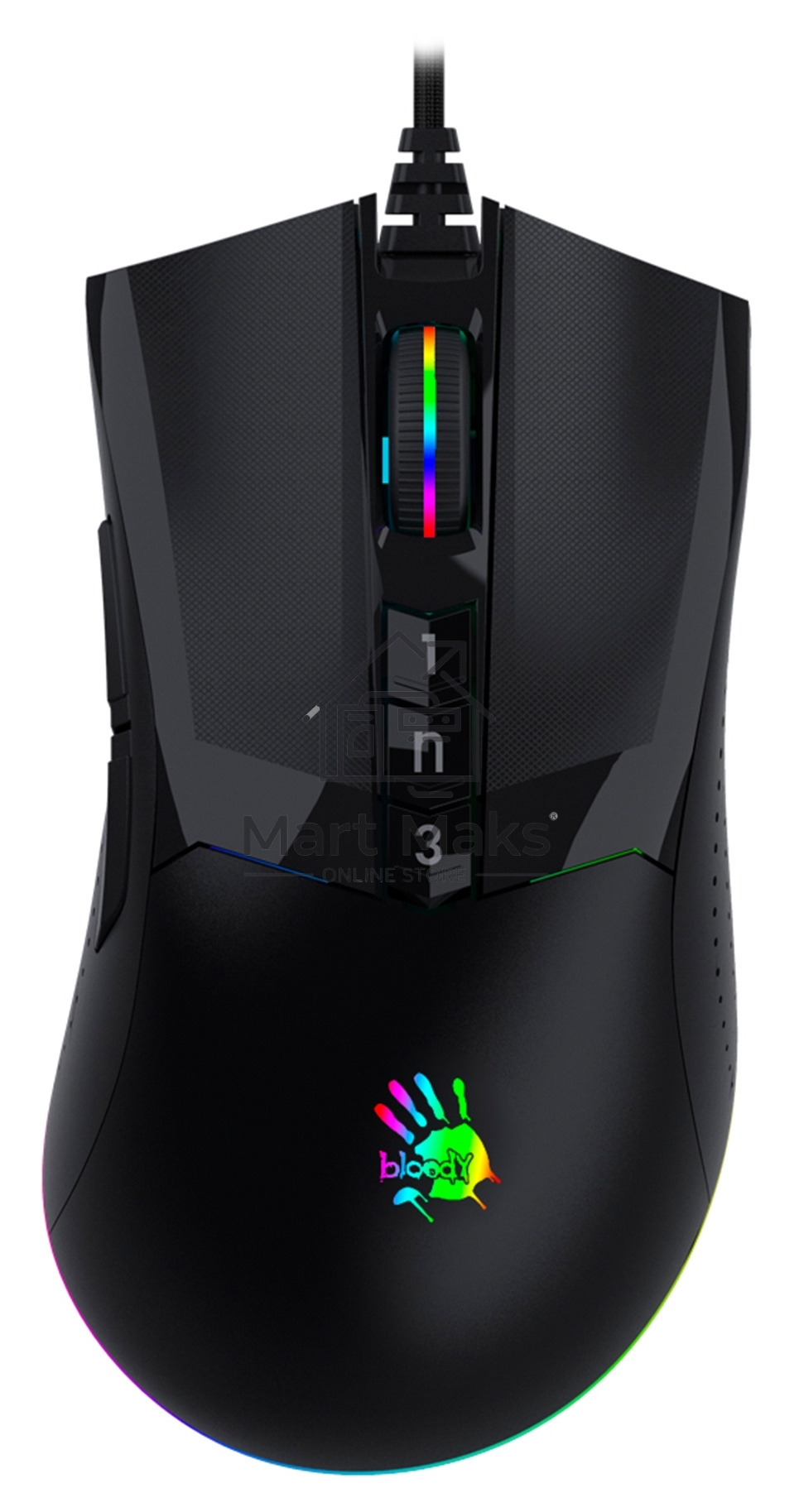 Мышь проводная A4Tech Bloody W90 Pro черный, 16000 dpi, USB, кнопки - 10