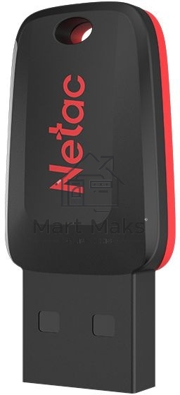 Флешка USB R/W Netac 4GB U197 NT03U197N-004G-20BK USB2.0 черный/красный