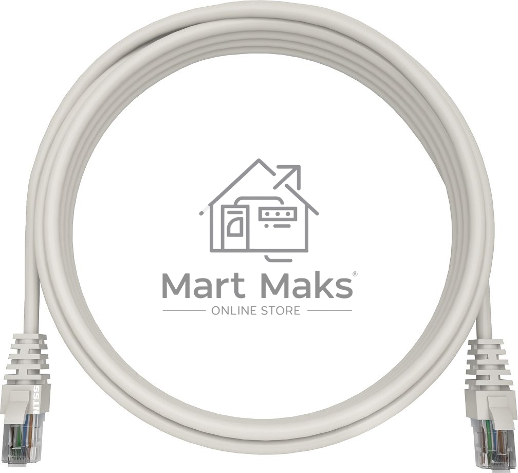 Патч-корд NTSS NTSS-PC-UTP-RJ45-5e-5.0-LSZH-WT NTSS-PC-UTP-RJ45-5E-5.0-LSZH UTP RJ-45 вил.-вилка RJ-45 кат.5E 5м белый LSZH (уп.:1шт) 26AWG