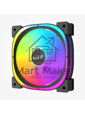 Вентилятор для корпуса PCCooler EF120 ARGb черный, 120 мм, 1500 об/мин, 25.7 дБ, 4 pin