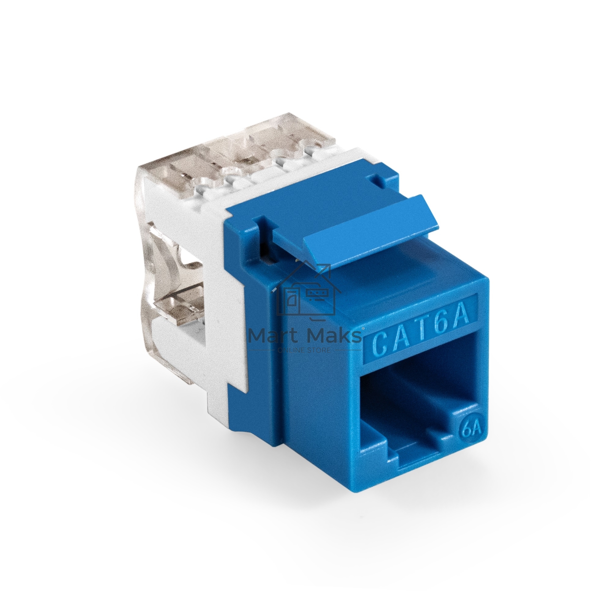 Модуль-вставка Keystone Jack RJ-45 ExeGate KJ-8P8C-U-C6A-180-Dual (Кат.6A, неэкранированная, 180 градусов, IDC Krone/110)