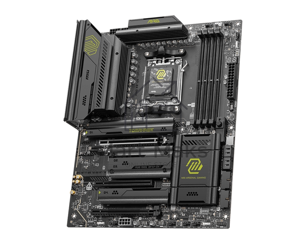 Материнская плата MSI MAG X870E TOMAHAWK WIFI, AM5, AMD X870, 4xDDR5, 4xSATA, 4xM.2, 1xPCI-E 5.0 x16, 1xPCI-E 4.0 x4, 1xPCI-E 3.0 x1, 1xHDMI, 2xUSB Type-C, 1x5Gb LAN, 2xUSB-A 3.2 Gen 2, 3xUSB-A 3.2 Gen 1, 4xUSB-A 2.0, 7.1, Wi-Fi 7, ATX