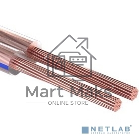 Кабель акустический Rexant 2х1.50 мм, прозрачный BLUELINE, 100 м