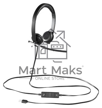 Наушники с микрофоном Logitech H650E черный 1.1м 981-000519
