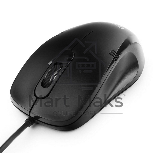Мышь проводная Gembird MOP-100 черный, 1000 dpi, USB, кнопки - 3