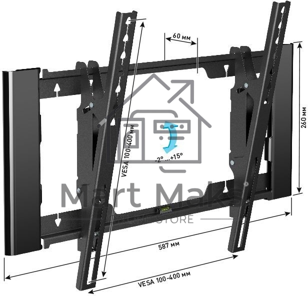 Кронштейн для телевизора Holder T4925-B черный 26