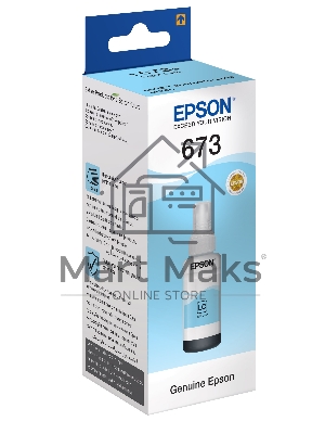 Чернила Epson 673 C13T673598 (аналог C13T67354A) светло-голубой 70мл для Epson L800/L810/L850/L1800