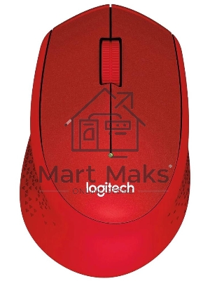 Мышь беспроводная Logitech M280 красный, 1000 dpi, радиоканал, USB, кнопки - 3