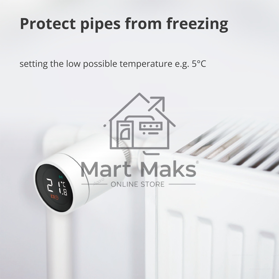 Термоголовка Aqara Smart Radiator Thermostat E1 (SRTS-A01) для радиат. резьбовой