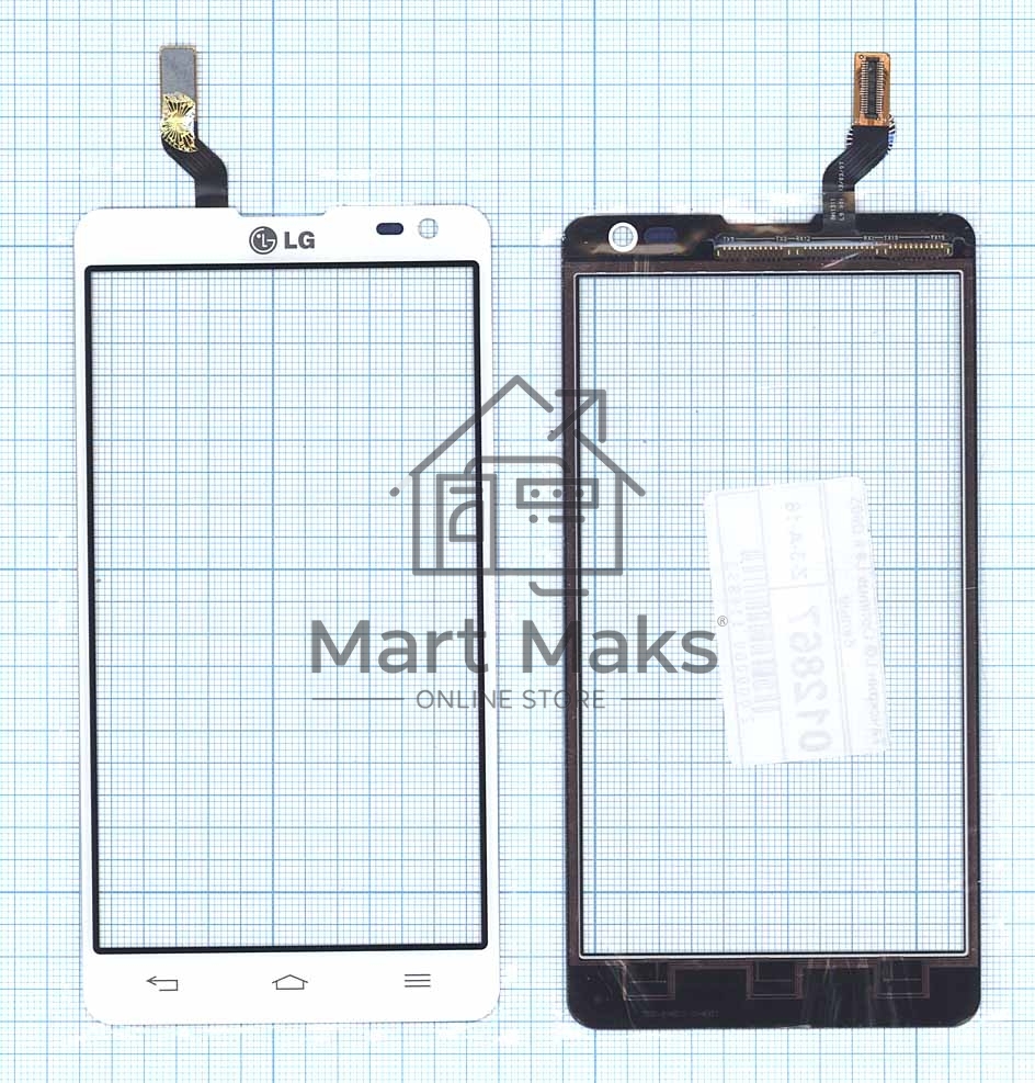 Сенсорное стекло (тачскрин) для LG Optimus L9 II D605, белое