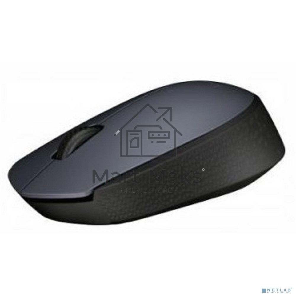 Мышь беспроводная Logitech M170 черный/темно-серый, 1000 dpi, радиоканал, USB, кнопки - 3