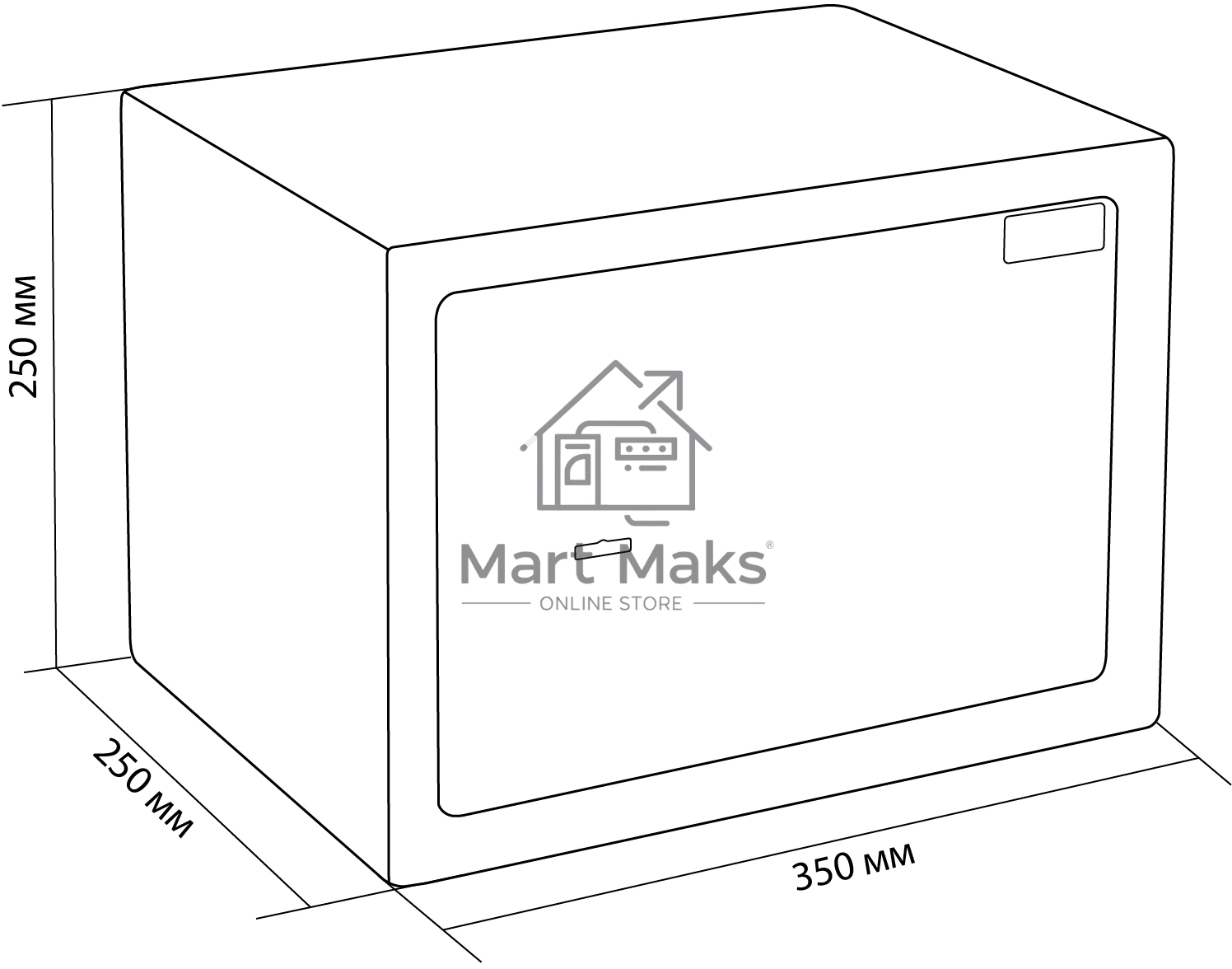 Сейф мебельный Cactus CS-SF-K25 250x350x250мм ключевой