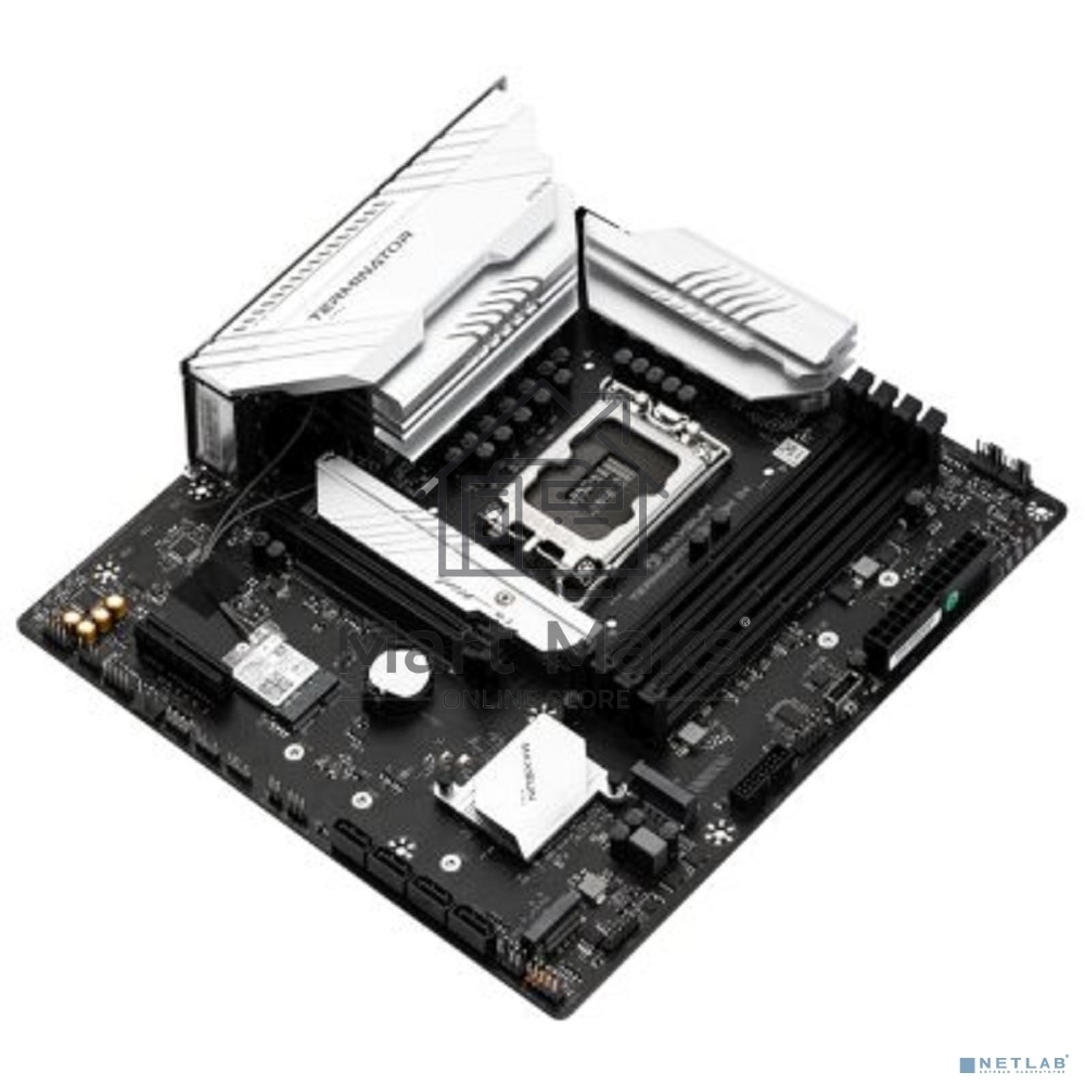 Материнская плата Maxsun MS-Terminator B760M D4 WIFI6E V2 (Socket 1700, mATX, 4*DDR4(128b), DP/HDMI, 4*SATA3, 3*M.2, 1xPCI-E x16 /1xPCI-E x4, 6*USB 2.0, 2*USB 3.2 GEN2, LAN 1*2.5G,  Bluetooth,  Wi-Fi 802.11ax, RTL)