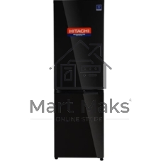 Холодильник Hitachi R-B410PUC6 BBK черный двухкамерный 215/105л морозилка снизу, No Frost