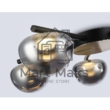 Светильник Ambrella light LH12009/5 BK/GD/SM черный/золото/дымчатый 30W 3000K D790*180