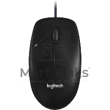 Мышь проводная Logitech M100/100R DARK/GREY (темно-серая/черная), 1000 dpi, USB, кнопки - 3