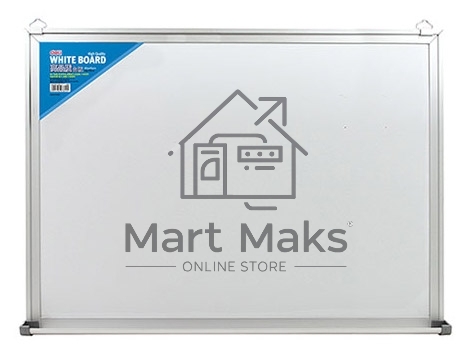 Демонстрационная доска Deli E7817 магнитно-маркерная, лак, 90x120 см белый, лоток для аксессуаров с аксессуарами