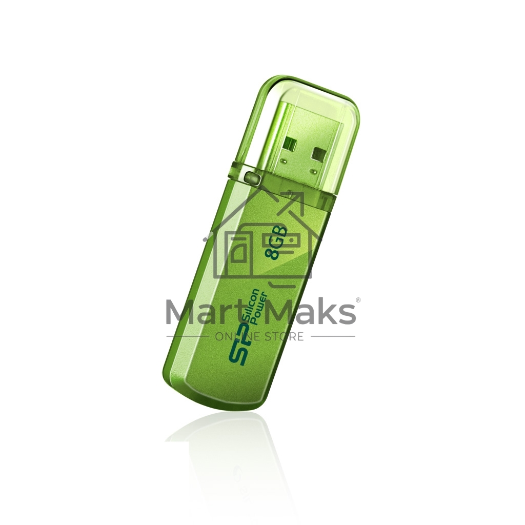 Флешка USB R/W Silicon Power R/W 8Gb Helios 101 SP008GBUF2101V1N USB2.0 зеленый