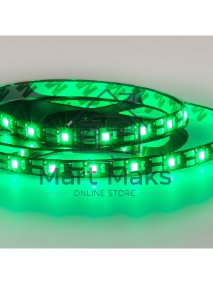 Лента светодиодная с USB коннектором 5 В, 8 мм, IP65, SMD 2835, 60 LED/m, цвет свечения зеленый