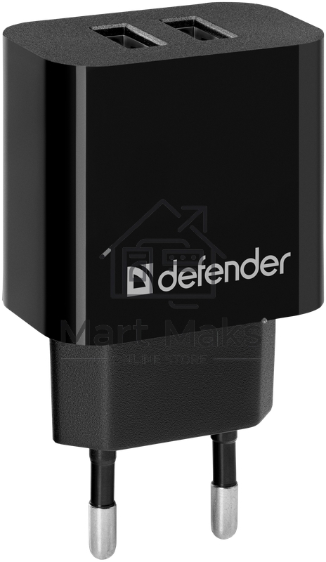 Сетевой адаптер Defender UPC-21 2xUSB,5V/2.1А кабель microUSB