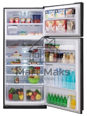 Холодильник Sharp SJ-XE59PMBE бежевый двухкамерный 430/148л морозилка сверху