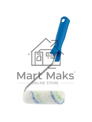 Мини-валик в сборе Водные краски, 110 мм, ворс 12 мм,D - 16 мм, D ручки - 6 мм,полиэстер Сибртех